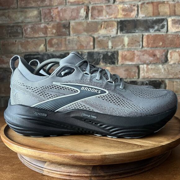 Brooks Glycerin 22 Cushion Primer Grey Black Running Sneakers Shoes Men's 10.5 - Picture 2 of 16